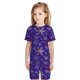 thumbnail image 4 of Balery blue purple Snowflake Conjunto de Pijama Infantil de Manga Corta con Estampado – Ropa de Dormir de Algodón Suave-3X-Large, 4 of 4
