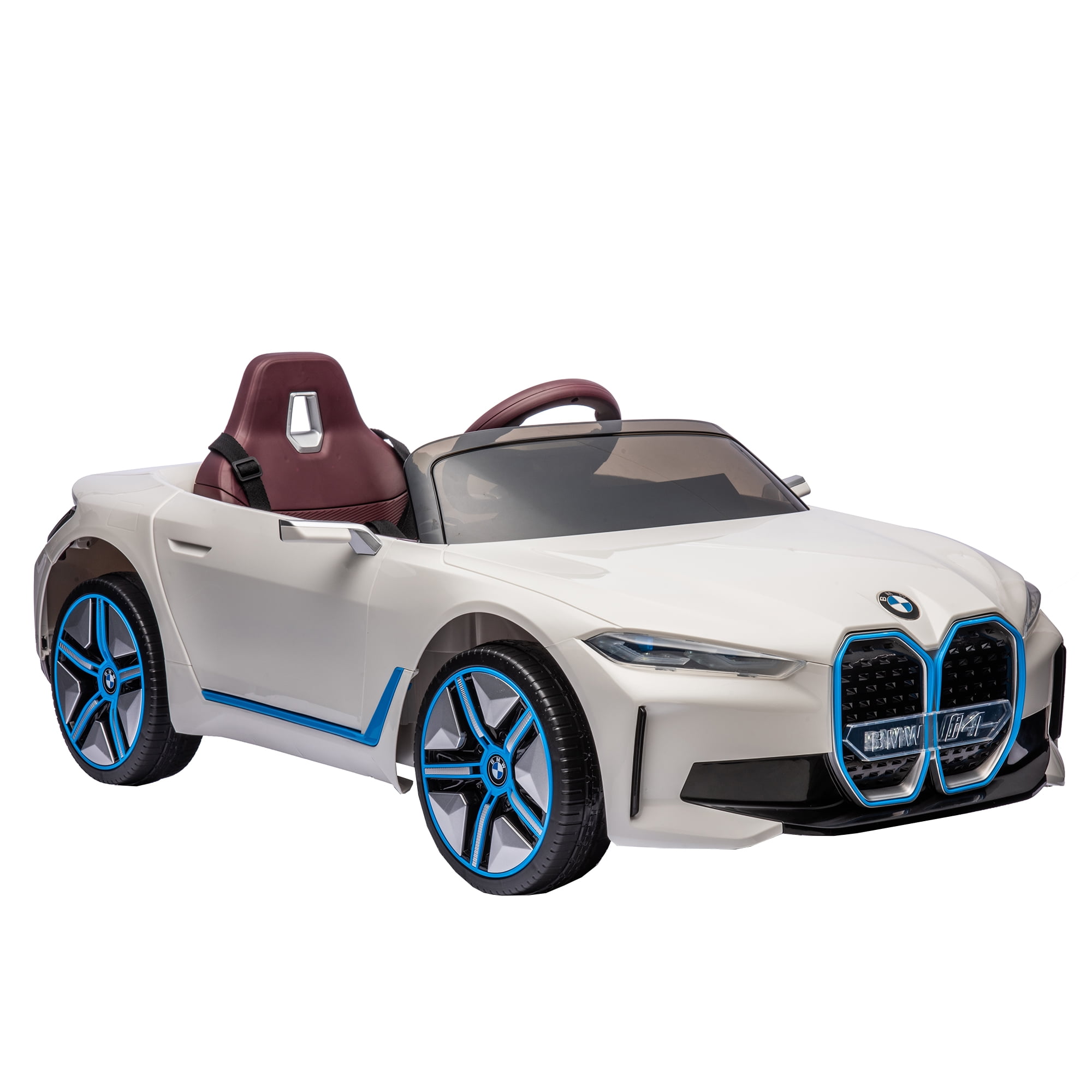 Resenkos Licensed BMW Electric Car for Kids, 12v Children Ride On Toy 2.4G with Parents Remote Control, Three Speed Adjustable, White Resenkos Licensed BMW Electric Car for Kids, 12v Children Ride On Toy 2.4G with Parents Remote Control, Three Speed Adjustable, White