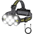 thumbnail image 2 of Lishi Rechargeable 1000 Lumen Headlamp with 10 LEDs - Waterproof, 8+2 Modes, Red Light - Perfect for Outdoor Running, 2 of 5