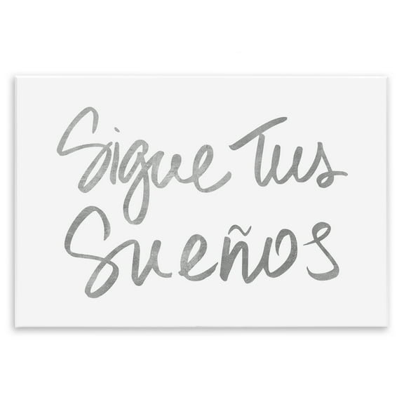 Stupell Industries Sigue Tus Sueños Brilla Inspirational Quotes & Sayings Painting Unframed Art Print Wall Art, 15 x 10