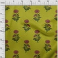 thumbnail image 2 of oneOone Viscose Jersey Lime Green Fabric Floral Block Quilting Supplies Print Sewing Fabric By The Yard 60 Inch Wide, 2 of 5