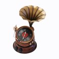thumbnail image 1 of Horloge de Table en Métal Phonographe Marron, 1 of 1