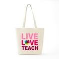 thumbnail image 6 of CafePress - Live Love Teach Autism Tote Bag - Unisex Canvas Tote Bag, Beige, 1-Piece, 6 of 7