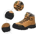 thumbnail image 5 of Zshosam Mens Winter Snow Boots Water Resistant Warm Casual Hiking Outdoor Trekking Boot(Brown,44), 5 of 9