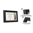 thumbnail image 3 of ELSKER&HOME 11x17 Diploma Frames with Tassel Holder for 8.5x11 Certificate Document Shadow Box, Matte Black Frame, Degree Double Mat, Black with Gold Rim, 3 of 6