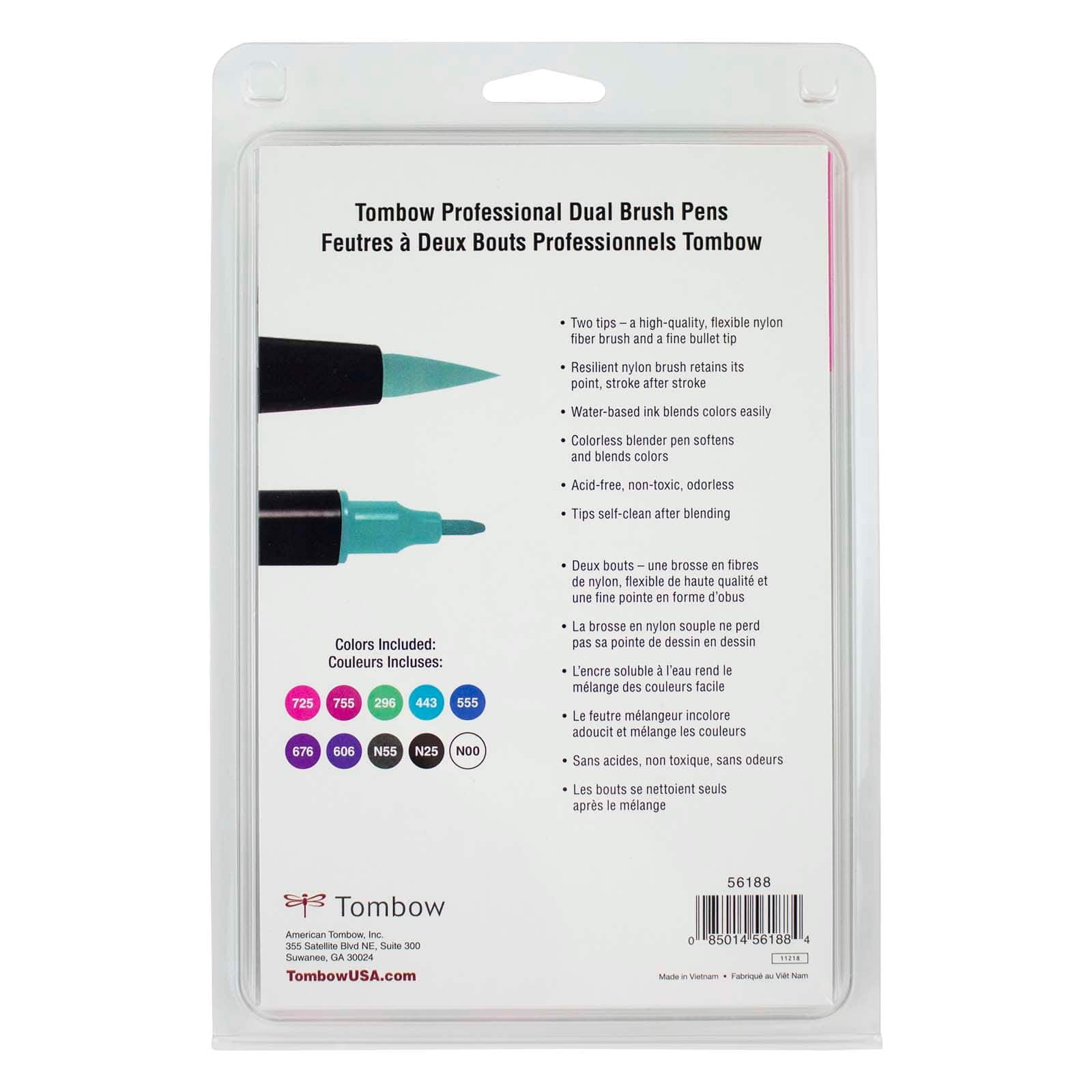 Dual Brush Pen Art Markers 10-Pack, Eighties