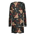 thumbnail image 5 of Puntoco, camiseta de manga larga a la moda para mujer, cárdigan de Navidad con frente abierto de otoño, prendas de vestir exteriores holgadas, blusa estampada, abrigo, tops con bolsillos Puntoco Puntoco-6520, 5 of 5