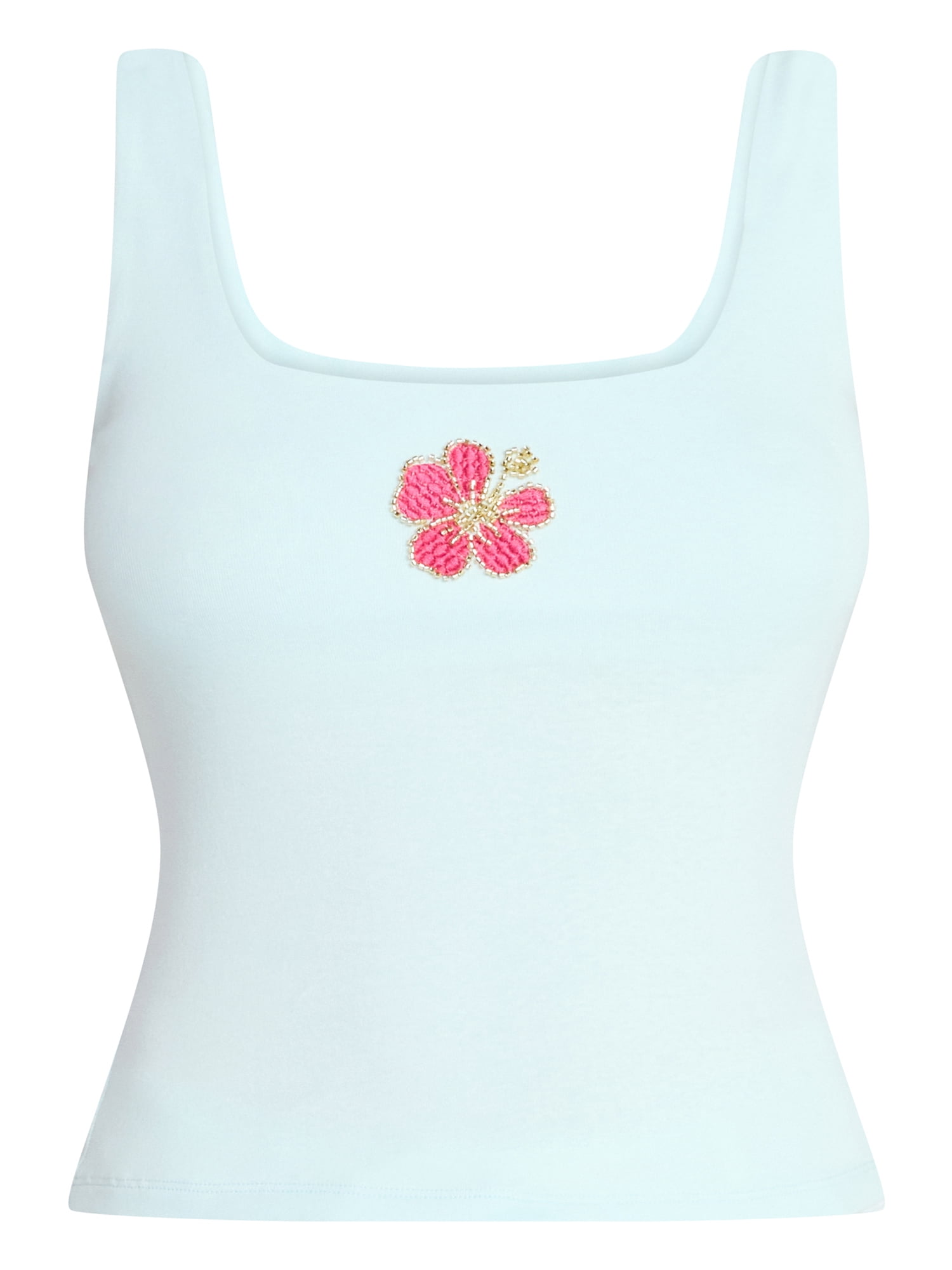 No Boundaries Embellished Tank Top, Women's XXS-XXL - Walmart.com
