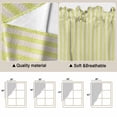 thumbnail image 3 of Yellow Striped Kitchen Window Curtains, Swag Curtains Valance for Bedroom Living Room Bathroom, Modern Simple Farmhouse Beige Vintage Rod Pocket Window Treatment Curtain Block Drapes 2 Panels 36"x63", 3 of 9