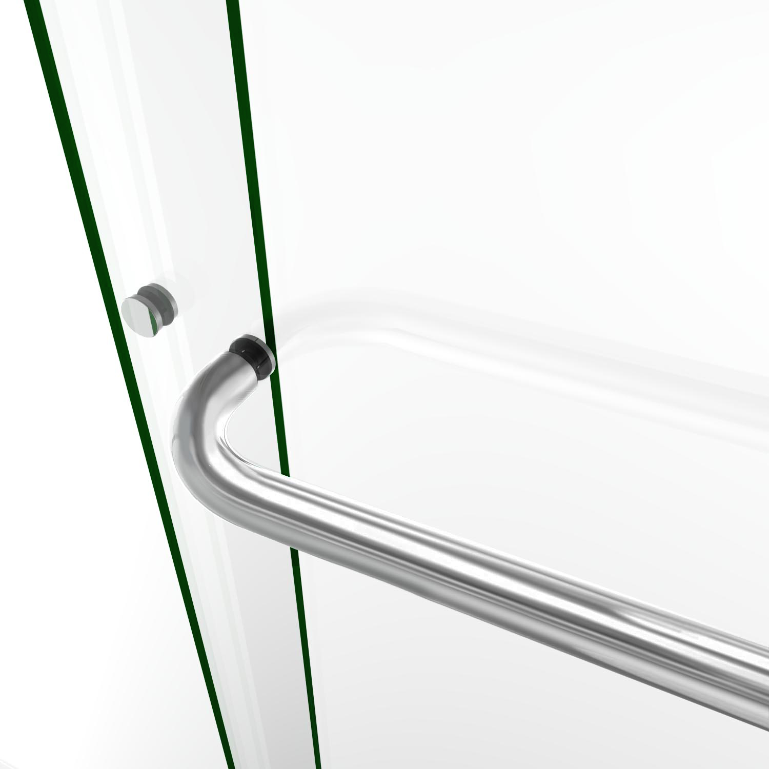Sunny Shower Bypass Sliding Bathtub Shower Door Enclosure 1/4 in. Clear Tempered Glass Chrome Finish