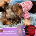 thumbnail image 5 of Riklu Set of 4 Dog Shirt for Small Dogs, Pet Outfits Female Outfits T-Shirt Apparel, 5 of 6