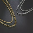 thumbnail image 6 of Stainless Steel Necklace Double Chain Combination Necklace Men's Jewelry Gift, 6 of 9