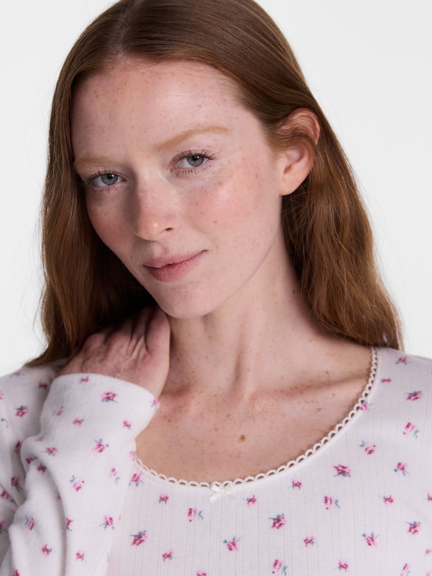Joyspun Women’s Pointelle Sleep Top Sizes XS-2X