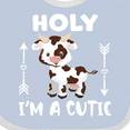 thumbnail image 4 of Inktastic I'm a Cutie White and Brown Holstein Cow with Arrows Boys or Girls Baby Bib, 4 of 4