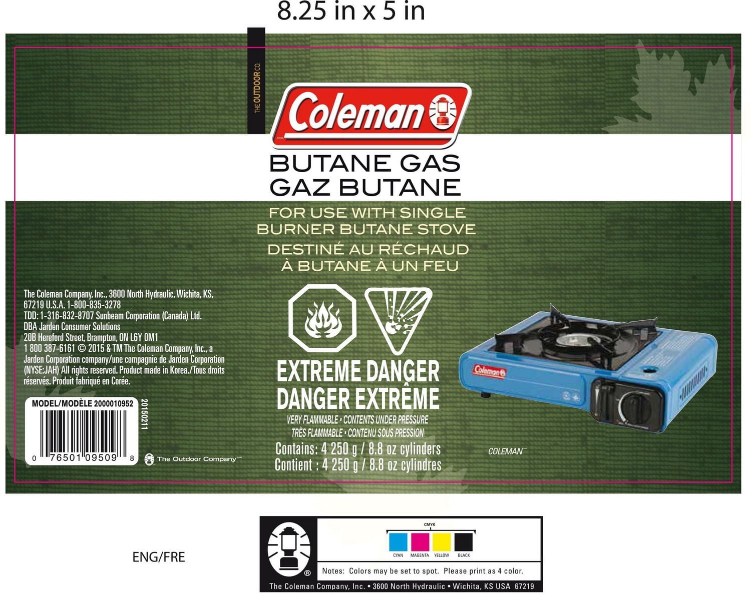 Coleman Butane Fuel Can, 250 g, 4-Pack, Suitable for model number 2000010870