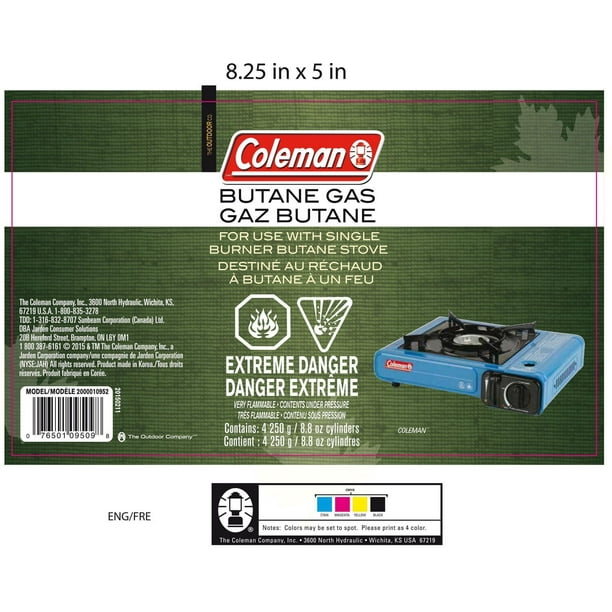 Coleman Butane Canisters for Portable Appliances & Stoves, 8.8 oz