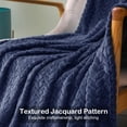 thumbnail image 5 of Flannel Throw Blanket, Small Size (28" x 39") Blue 420GSM Microfiber Blanket, Super Soft Wheat Pattern Blanket Cozy Warm for Office Nap Blanket Couch Bed Blanket / All Seasons Use, 5 of 8