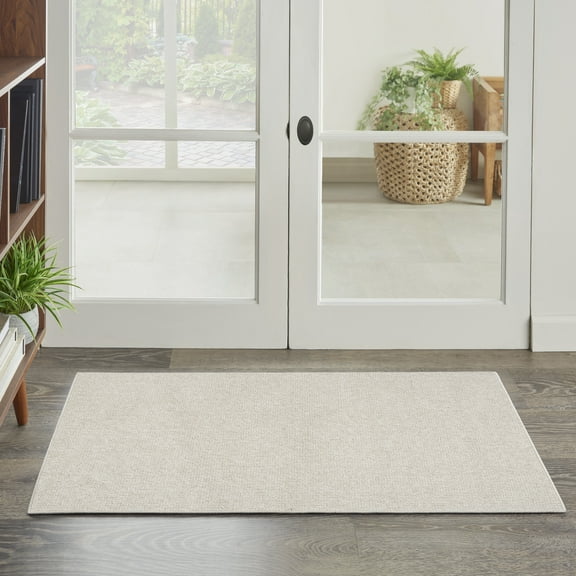 Nourison Textured Home All-over design Ivory Beige 2'2" x 3'9" Area Rug (2x4)