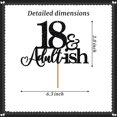 thumbnail image 2 of Plugin negro brillante para decoración de tartas Antwhale para cumpleaños número 18, 2 of 2