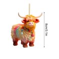 thumbnail image 3 of dajkiuy Cartoon Cow Decorative Hanging Ornaments for Christmas Tree, Lovely Animal Home Decor Cars Backpacks Acrylic Highland Cow Pendants Christmas Tree Decorations, 3 of 5