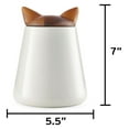 thumbnail image 4 of Pet Collection Kitty Ears Motif Cat Treat Jar | 5.5 x 7" Inches Made of Bone China with Wood Lid | Decorative Pet Treat Canister for Cat Lovers, Dishwasher Safe, 4 of 5