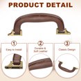 thumbnail image 3 of Uxcell Leather Luggage Handle, Replacement Strap Handle for Handbag Brown, Bronze 1 Count, 3 of 7