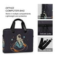 thumbnail image 4 of FORMRS 16" Laptop Sleeve Bag Carrying Case with Handle Travel Shoulder Briefcase, Black Astronaut Record, 4 of 8
