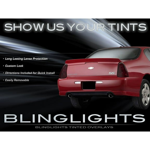 For The Chevrolet Monte Carlo Tinted Tail Lamp Light Overlays Kit Smoked Film Protection
