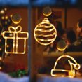 thumbnail image 3 of Christmas atmosphere decorative light LED light Christmas Green Santa suction cup light window light Hanging light window, 3 of 5