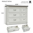 thumbnail image 3 of wow97e Farmhouse 6 Drawers Dresser for Bedroom, 48" Wide Wooden Chest of Drawers w/Roman Column, Storage Dressers for Hallway, Living Room, 3 of 7