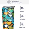 thumbnail image 4 of SKYSONIC Valentine's Day Tumbler Stainless Steel Double Wall Vacuum Reusable Insulated Mug with Straw and Built-in Coaste for Cold and Hot Beverages, 12oz, 4 of 7