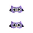 thumbnail image 2 of Seitruly Cubierta de ojo para dormir para niños, diadema con los ojos vendados de viaje, parche decorativo , visera y cómoda, color púrpura Violeta 2Conjunto, 2 of 6