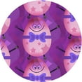 thumbnail image 1 of Ahgly Tapis Rond Lavable en Machine Intérieur Transitionnel Orchidée Violet, 8 Pieds Rond, 1 of 7