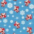 thumbnail image 2 of Christmas Thumbs Up Santas on Blue by the yard 100% Cotton Fabric, 2 of 2