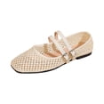 thumbnail image 2 of Norvail Womens French Style Hollowed Out Solid Color Mary Jane Flats, Breathable Slip On Casual Dress Shoes for Office Garden Party Summer Daily Wear, 2 of 8
