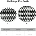thumbnail image 2 of Round Fitted Tablecloth 52 Inch, White Buffalo Plaid Fitted Round Tablecloth Fitted Table Cloth Wipeable Tabletop Cover Wipe Clean Table Cover for Dining Table, Buffet Parties and Camping, 2 of 8