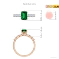 thumbnail image 5 of ANGARA Emerald-Cut Lab Grown 1 Ct Emerald Engagement Ring with Diamond Accents for Women in 14K Rose Gold (Size-7x5mm) | May Birthstone, Anniversary, Jewelry Gift for Women | Lab-Grown Emerald Ring, 5 of 9