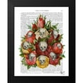 thumbnail image 2 of Fab Funky 12x14 Black Modern Framed Museum Art Print Titled - Bouquet of Skulls, 2 of 5
