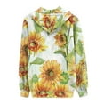 thumbnail image 4 of Suhoaziia Zip Up Hoodie Women Lightweight White Thanksgiving Sunflower Print Hooded Self Cultivation Breathable School Preppy SweatshirtX, 4 of 6
