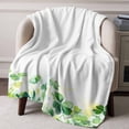 thumbnail image 3 of Throw Blanket for Couch Green Plant Soft Fleece Flannel Blankets Cozy Lightweight Blanket for Home Sofa Living Room Watercolor Spring Pastoral Bed Throws 40" x 50", 3 of 9