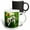 Multicolor, variant on 3drose, Bassette Hound Pup with Butterfly, 11oz Two-tone Black Mug