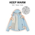 thumbnail image 3 of 33,000ft Women's Softshell Jacket, Fleece Lined Warm Jacket Light Hooded Windproof Coat for Outdoor Hiking, 3 of 7