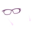 thumbnail image 4 of Womens Retro Sleek Beveled Thick Plastic Lustrous Squared Cat Eye Sunglasses Purple Pink - Purple, 4 of 4