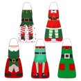 thumbnail image 3 of Festive Santa Holiday Apron For Christmas Cooking Baking Party Adjustable Neck Strap Kitchen Wear, 3 of 6