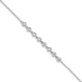 thumbnail image 3 of Sterling Silver Rhodium-plated Bezel Cubic Zirconia with .5in Extender Bracelet, 3 of 6