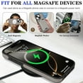 thumbnail image 6 of Compatible with Magsafe 2 in 1 Detachable iPhone 15 Wallet Credit Slots Case,Women Men Magnetic PU Leather RFID Blocking Flip Kickstand Phone Case For iPhone 15,Gray, 6 of 10