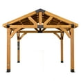 thumbnail image 2 of Backyard Discovery Arlington 12'x10' Cedar Wood Gazebo, Galvanized Steel Roof, PowerPort, 2 of 12