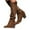 Brown, variant on Fesfesfes Womens Work Boots Ladies Winter Warm Rhinestone Plus Size Shoes 5.5(36)