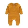 thumbnail image 4 of Falianni Fashion Solid Unisex Baby Boy Girl Rompers 2 Pack Long Sleeve Jumpsuits Infants Clothes Outfits, 4 of 10