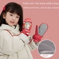 thumbnail image 3 of Guantes de esquí para niños, de invierno, de terciopelo grueso, fríos, cálidos, para jugar en la nieve, impermeables, antideslizantes, bonitos guantes de dibujos animados, 3 of 5